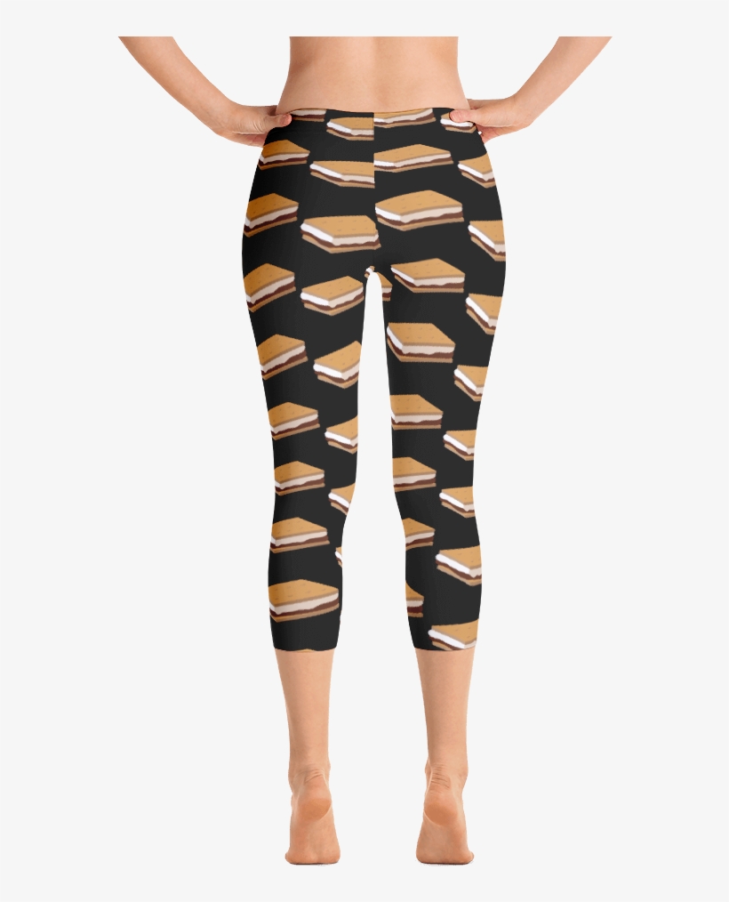 S'mores Pattern Capri Leggings - Capri Pants, transparent png