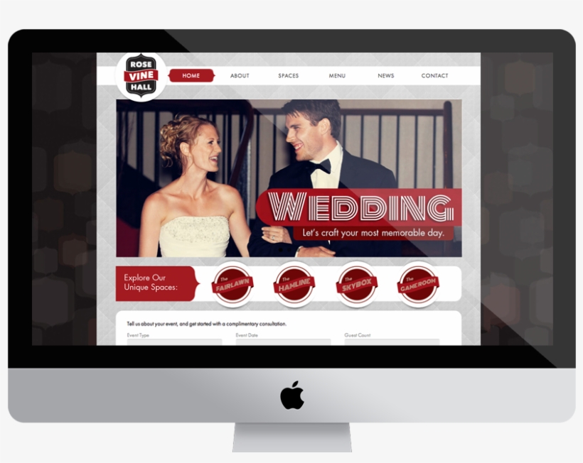 Rose Vine Hall Website - Led-backlit Lcd Display, transparent png