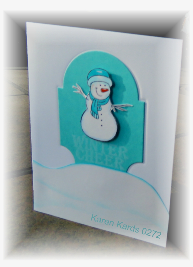 I Chose To Fussy Cut And Color This Cute Snowman From - Greeting Card, transparent png