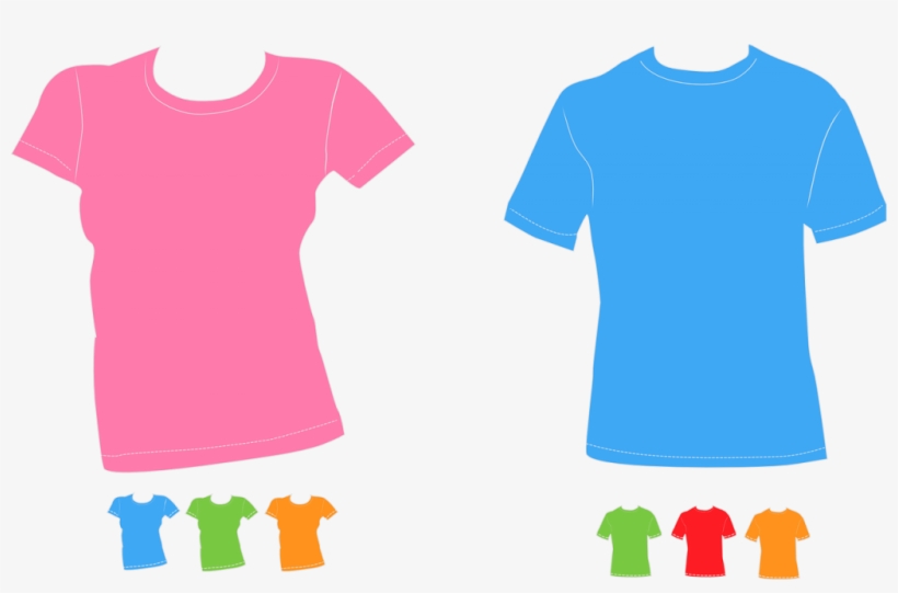 Girls T Shirt Vector Png Clipart , Png - T Shirt En Vector Png, transparent png