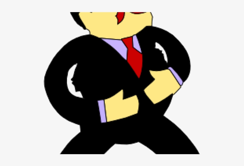 Suit Clipart Fat Man - Cartoon Man In Suit, transparent png