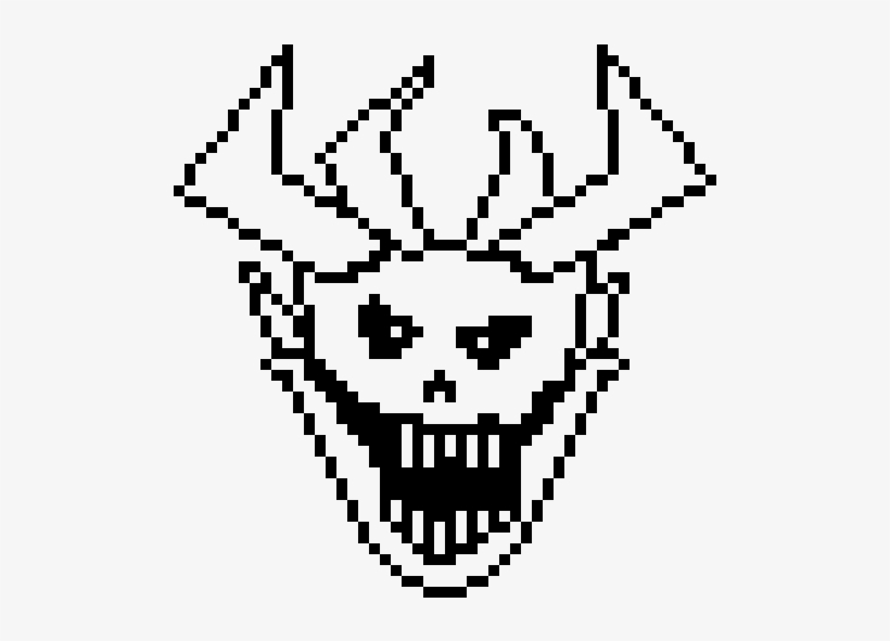 Crazy Skull - Line Art, transparent png