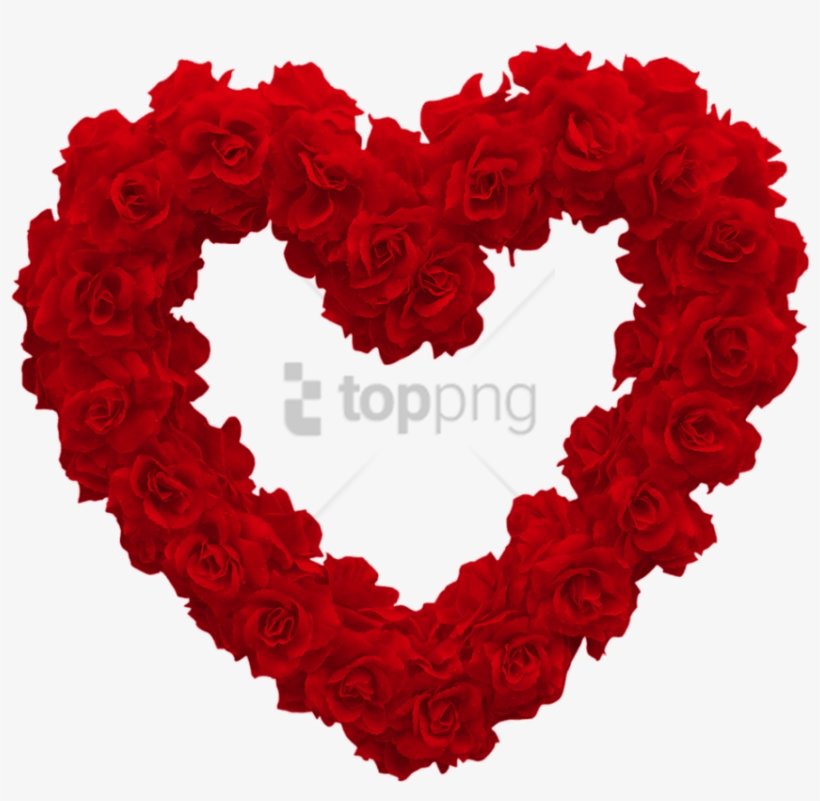 Free Png Download Love Heart Of Roses Png Images Background - Rose Heart Png, transparent png