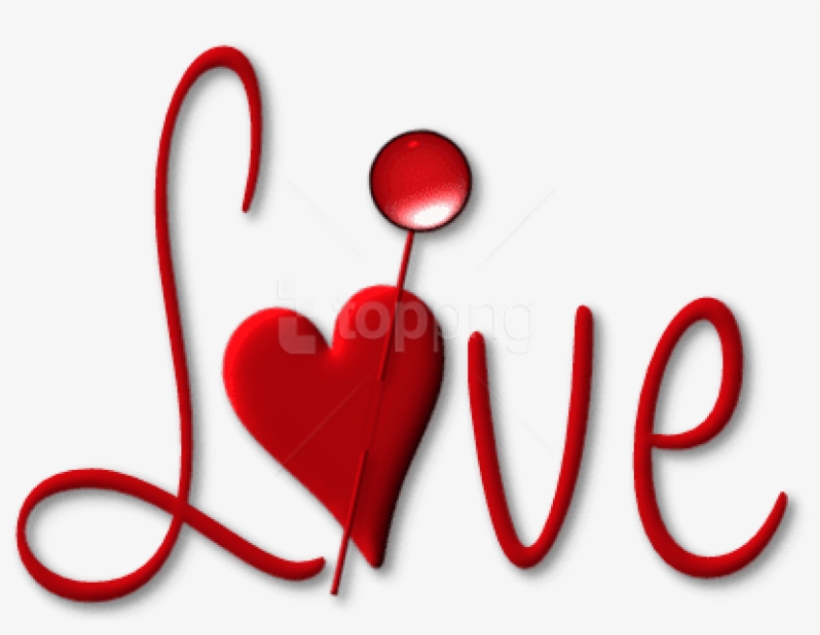 Free Png Download Red Love With Heart Png Images Background - Png Format Love Png Text, transparent png