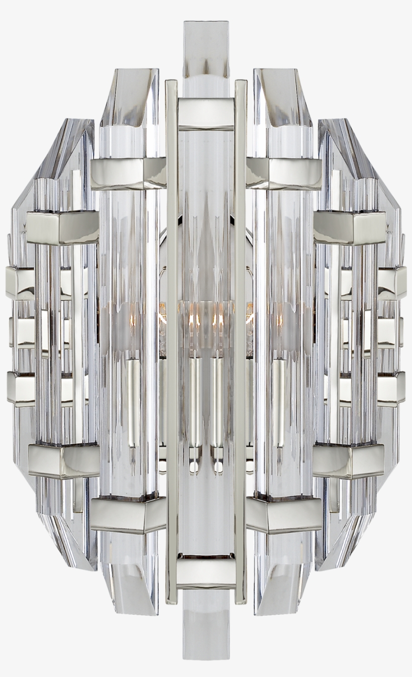 Adele Sconce In Polished Nickel With Clear Acrylic - Chandelier, transparent png
