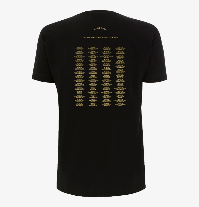 Picture Of Gold In A Brass Age World Tour T-shirt - Active Shirt, transparent png