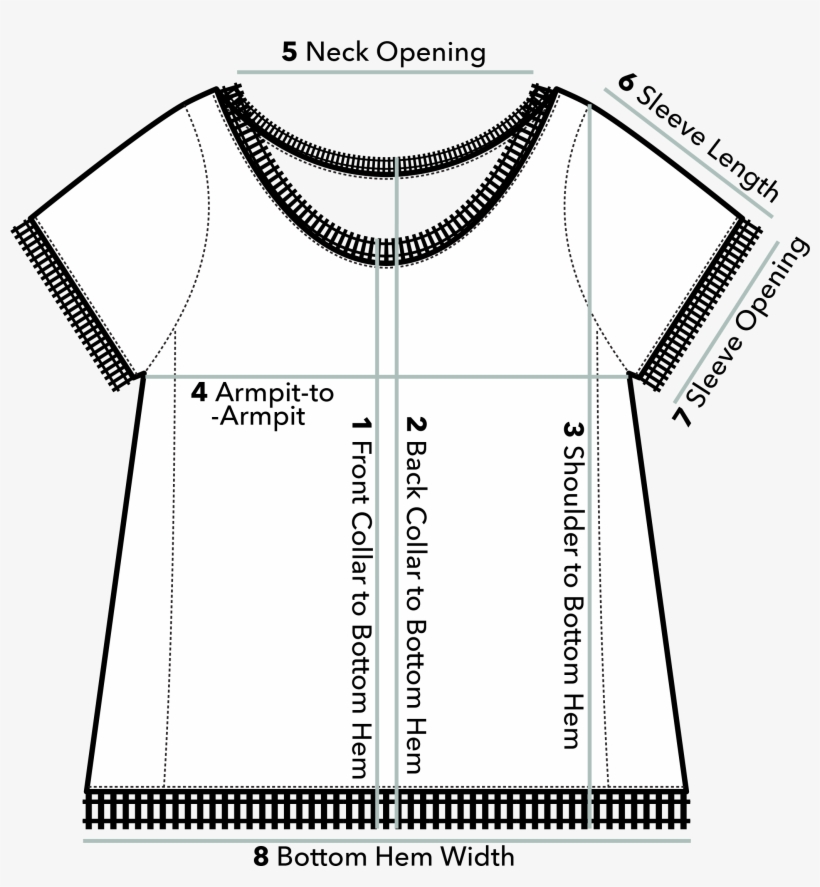 Measured Flat - Active Shirt, transparent png