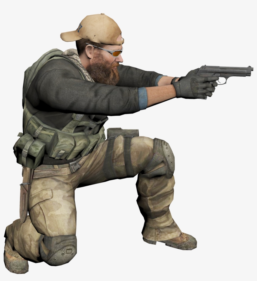 Man Soldier Gun Side View Dusty Clipart Png - Soldier, transparent png