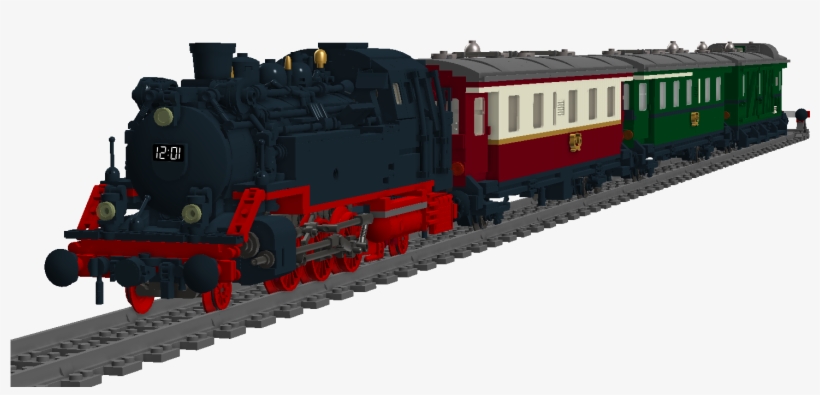 With Three Carriages A Complete German Nebenbahn Train - Locomotive, transparent png