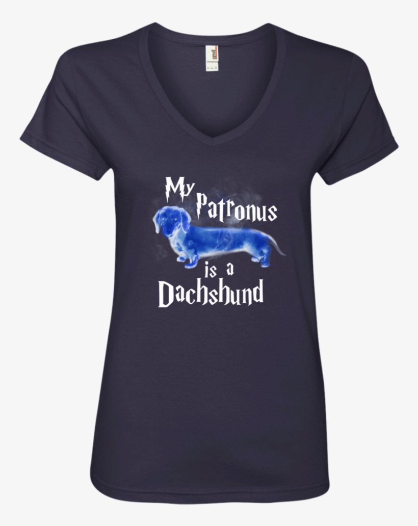 My Patronus Is A Dachshund Ladies' V Neck T Shirt - Mom Of Boys Less Drama Than Girls But Harder To Keep, transparent png