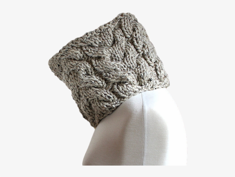 Oversized Cabled Cowl Scarf - Beanie, transparent png