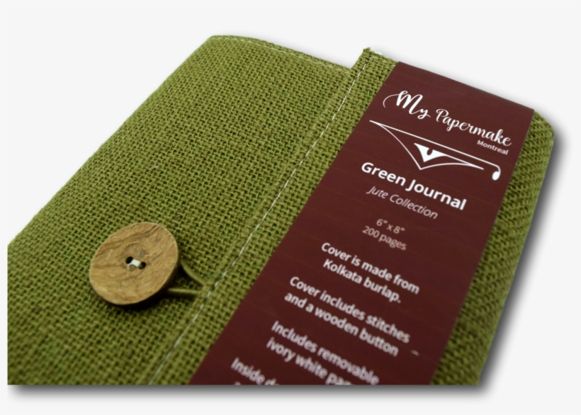 Burlap Jute Journal Olive, transparent png