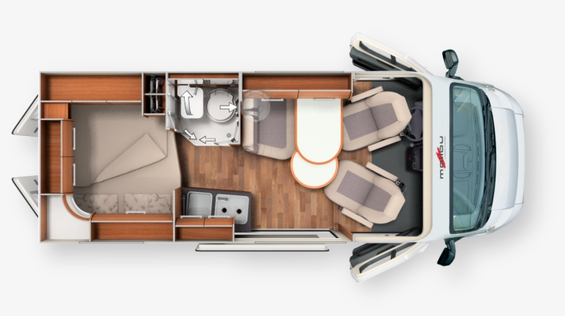 2018 Grundriss Malibu Van 540 Db - Malibu Van Charming 640, transparent png