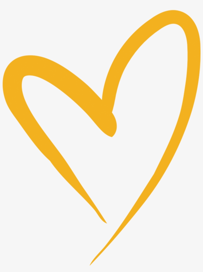 Canary Yellow - Black And White Heart Sketch, transparent png