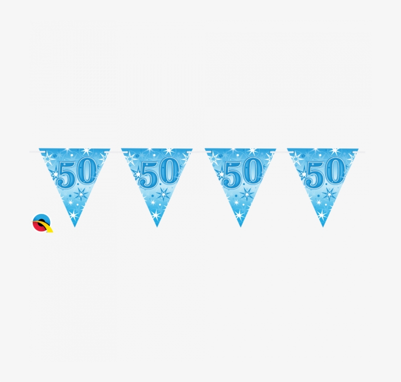 Blue Foil Birthday Flag Bunting - Qualatex, transparent png