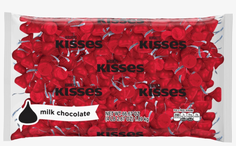 Hershey's Kisses Milk Chocolates, Red Foils, - Black Foiled Hersheys Kisses, transparent png