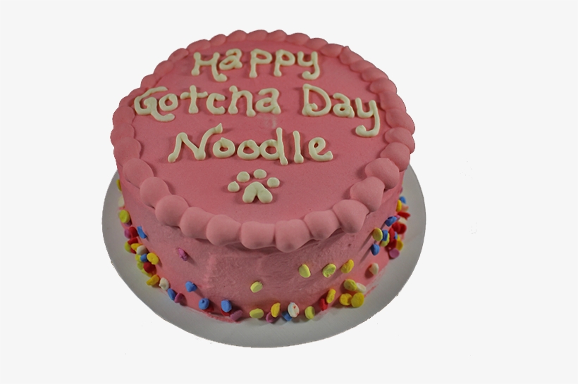 Pink Dog Cake With Confetti Sprinkles By Spotted Dog - Cake Decorating, transparent png