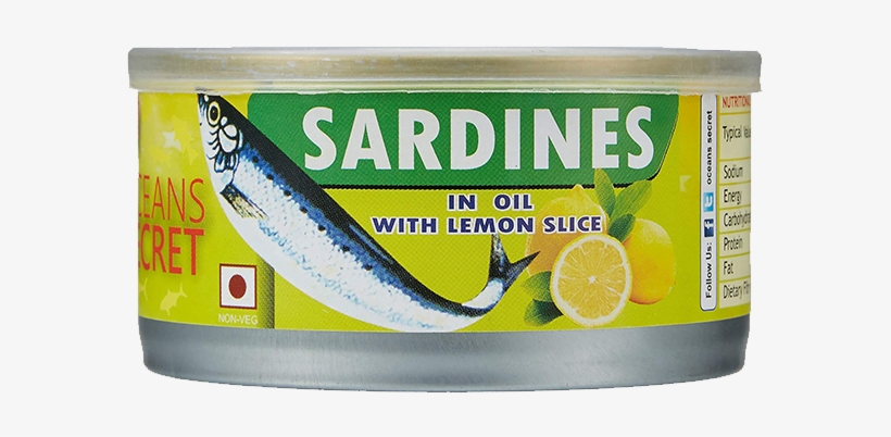Oceans Secret Sardines In Lemon Slice, 180g - Infant Formula, transparent png