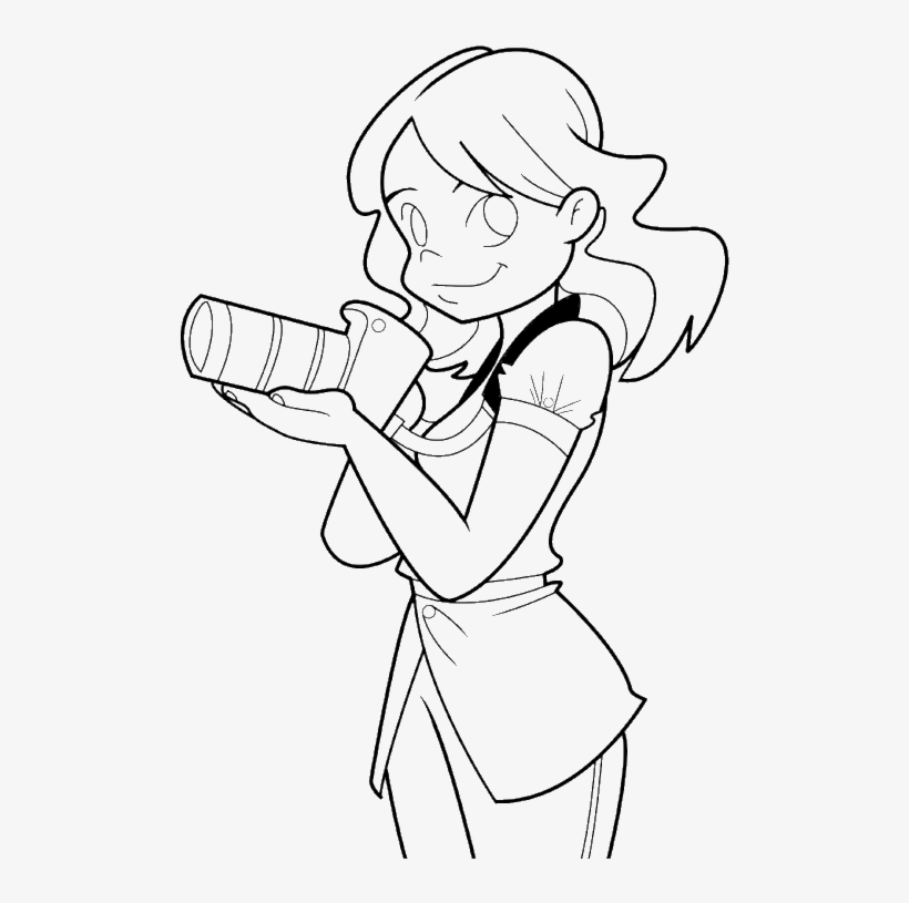 Camera Drawing Woman Imagenes De Photographer Para Colorear 594x768 Png Download Pngkit
