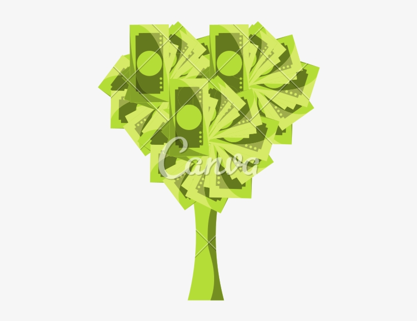 Money Tree Vector Illustration - Christmas Tree, transparent png