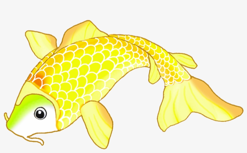 Colorful Drawings Golden Sketch - Koi Fish Drawing, transparent png
