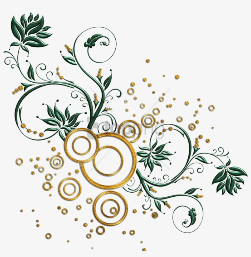 Free Png Gold Swirl Design Png Png Images Transparent - Leaves And Swirls Png, transparent png