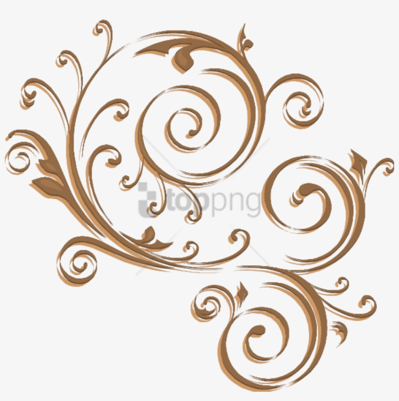 Free Png Gold Swirl Design Png Png Images Transparent - Transparent Background Gold Swirl Png, transparent png