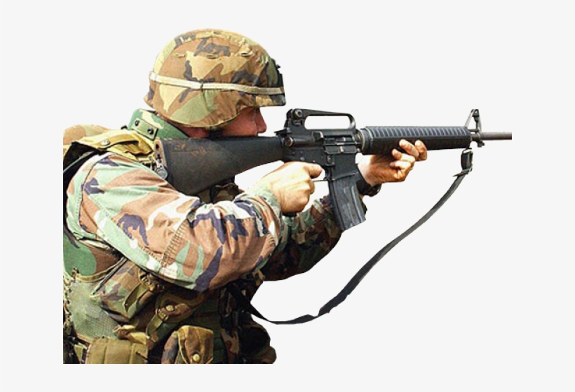 Soldiers Clipart Transparent Background - Soldier With Rifle Png, transparent png