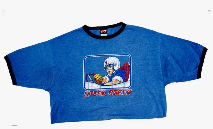 Speed Racer Ringer Tee-blue - Cartoon, transparent png