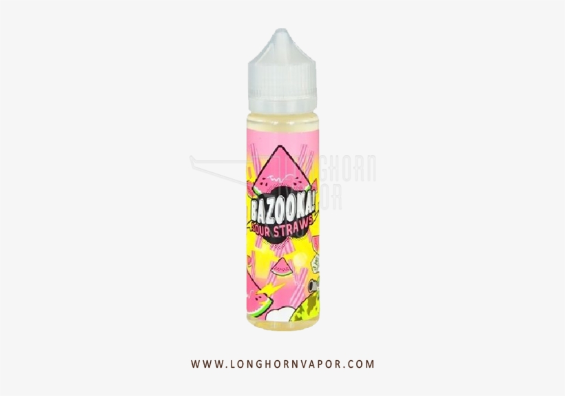 Watermelon By Bazooka Sour Straws - Baby Bottle, transparent png