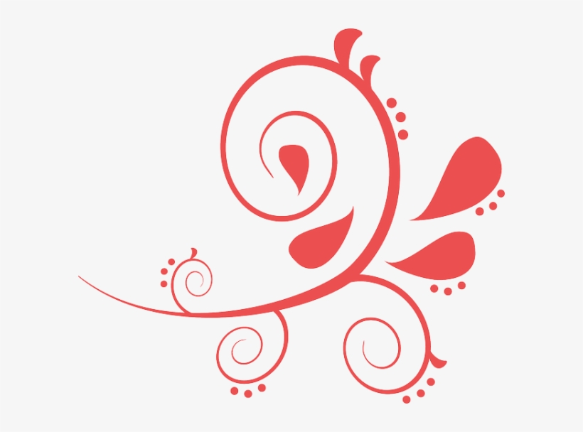 Black Henna Tattoo Design - Coral Swirl, transparent png