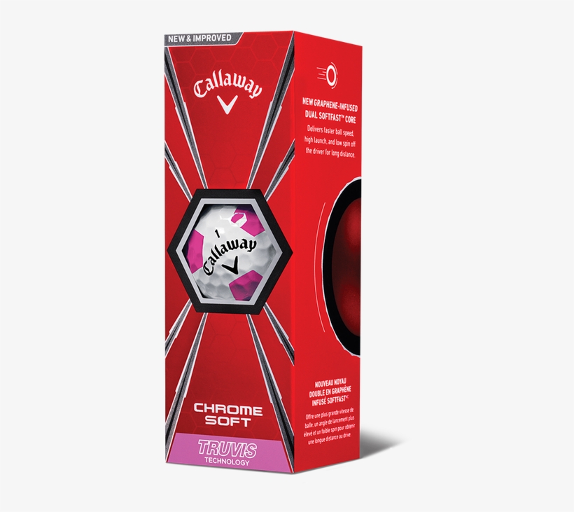 Callaway Chrome Soft Truvis Pink Golf Balls - Chrome Soft Callaway Truvis, transparent png
