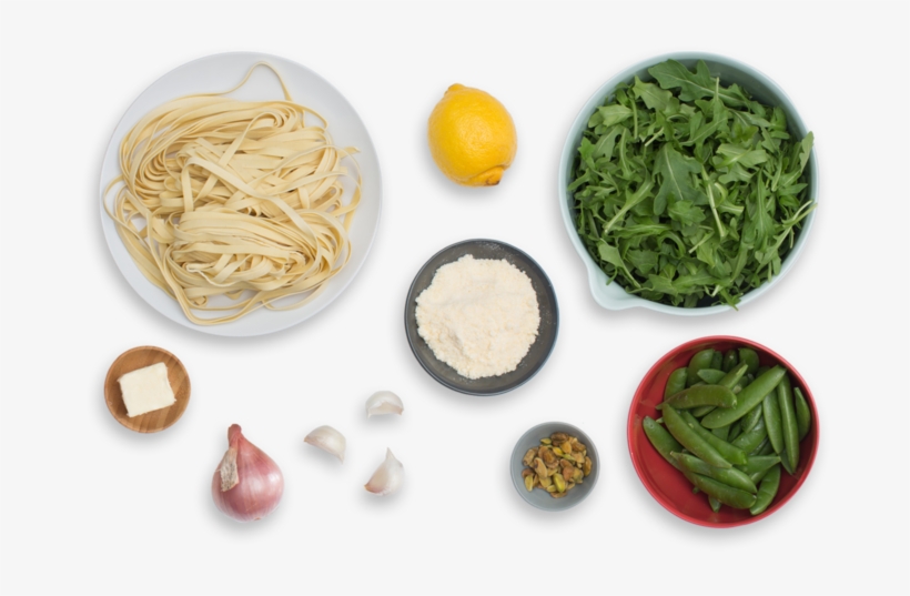 Fresh Fettuccine Pasta With Sugar Snap Peas & Arugula - Pesto Pasta And Snap Peas, transparent png