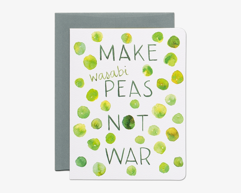 Make Peas Not War Card - Paper, transparent png