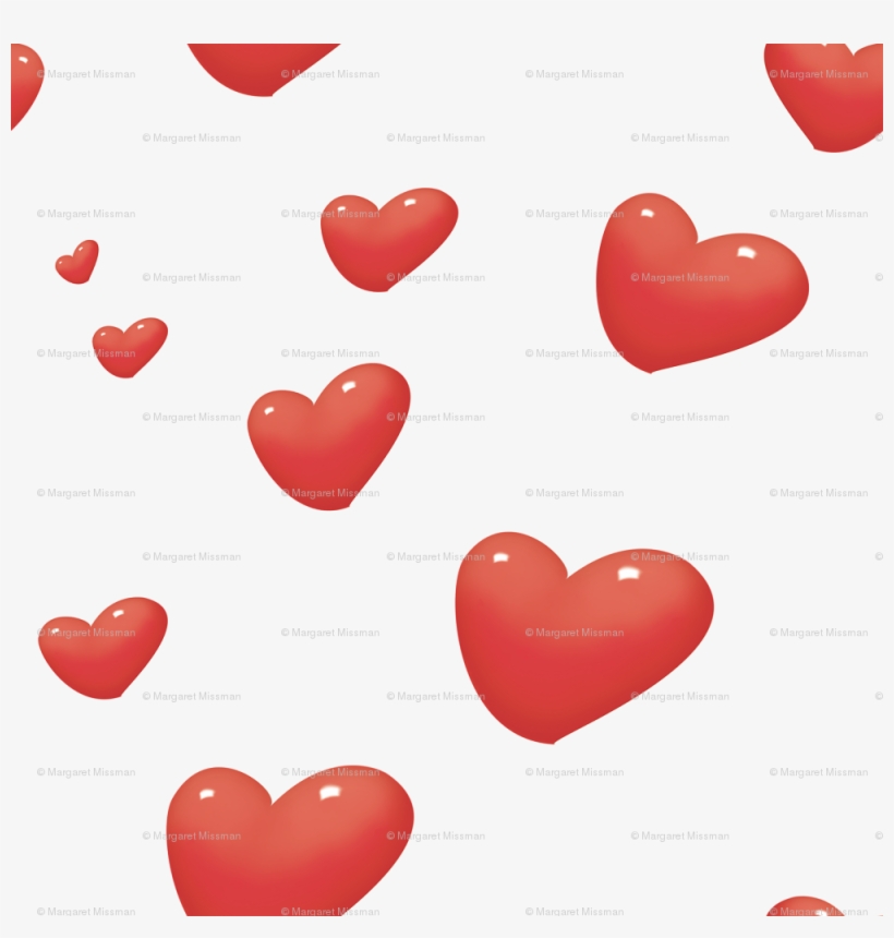 Floating Hearts, Heart Balloons Fabric - Heart, transparent png