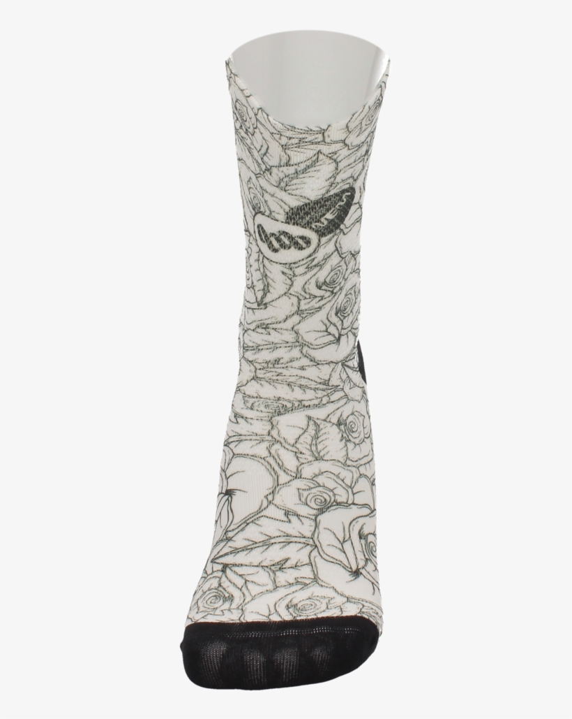 Mb Wear - Fun Sock - White Skull - Day Dress, transparent png