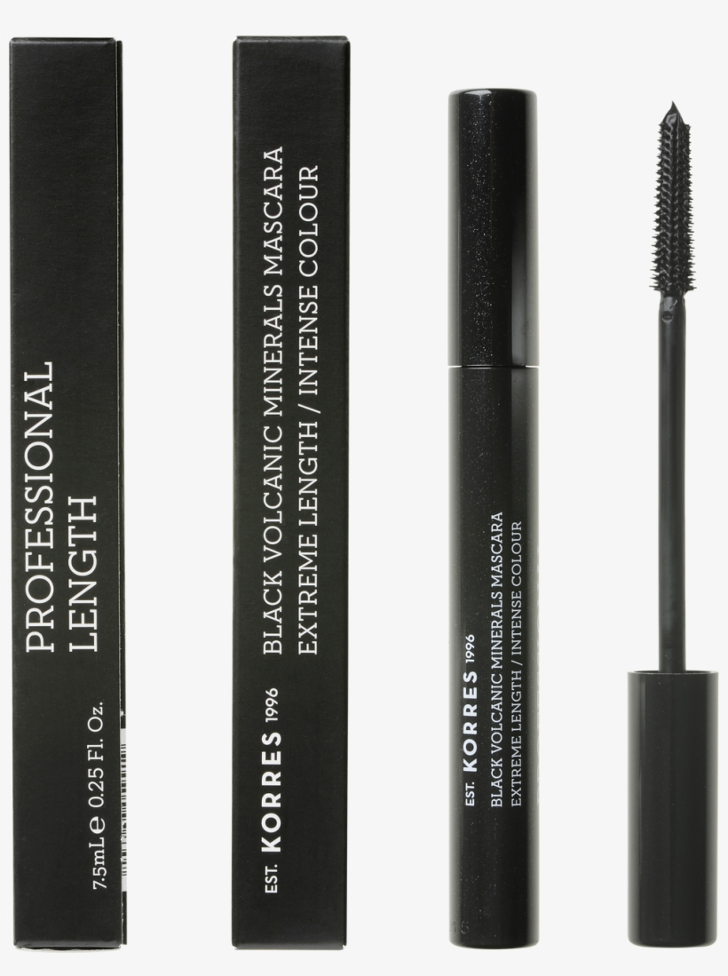 Korres Black Volcanic Minerals Lengthening Mascara - Mascara, transparent png