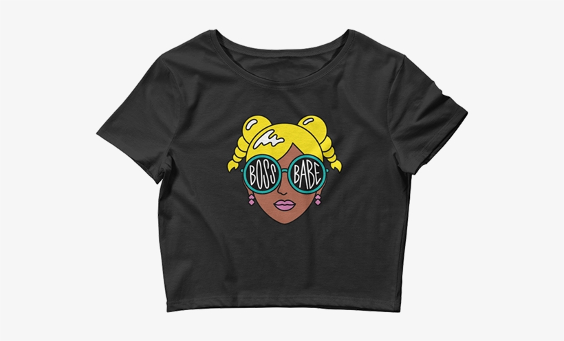 Boss Babe Crop Women's Crop Tee Gif - T-shirt, transparent png
