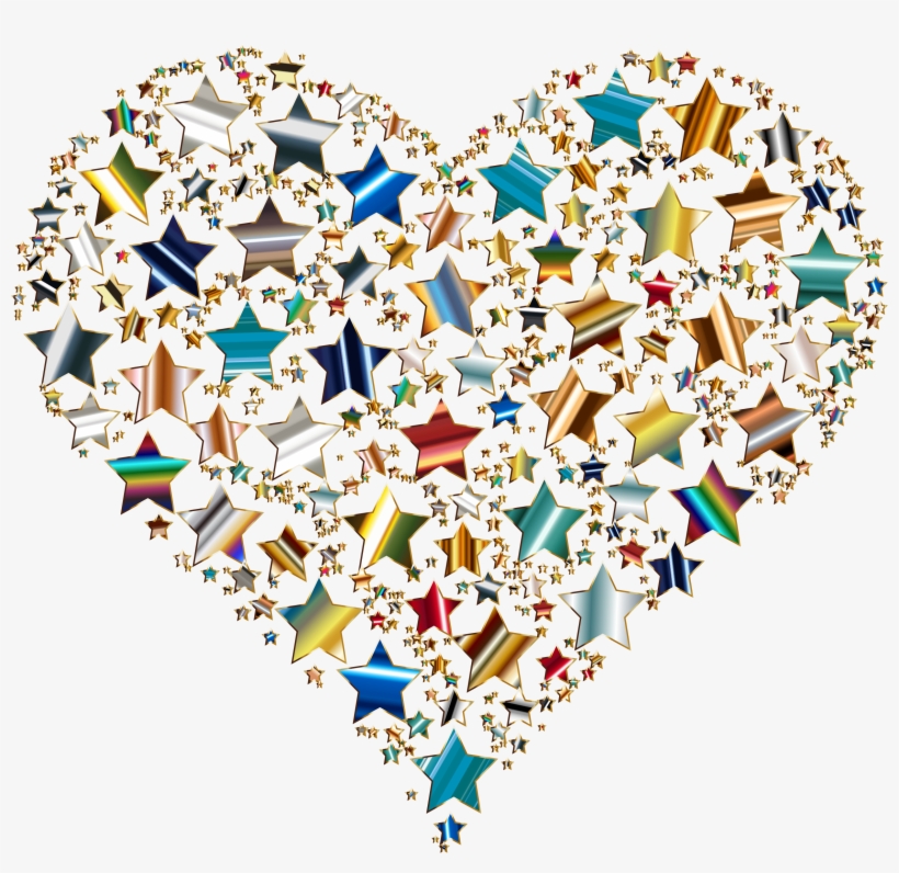 This Free Icons Png Design Of Colorful Heart Stars, transparent png