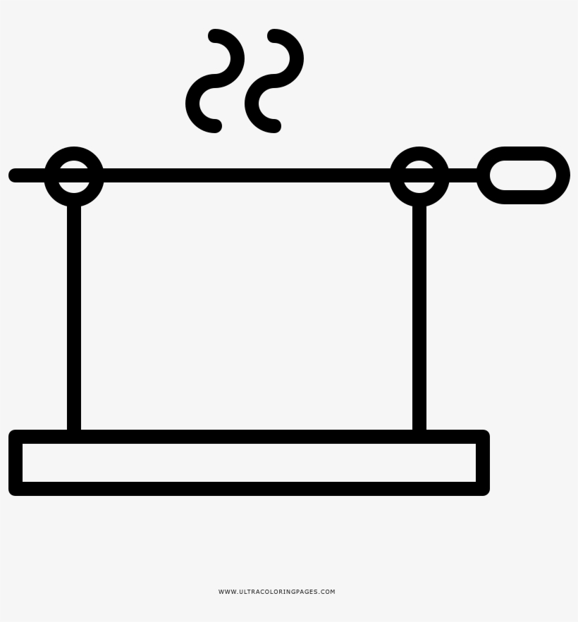 Spit Roast Coloring Page - Circle, transparent png