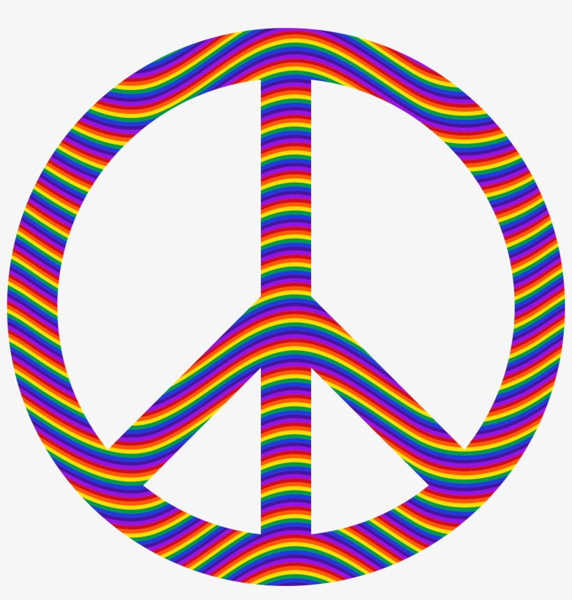 This Free Icons Png Design Of Rainbow Waves Peace Sign, transparent png