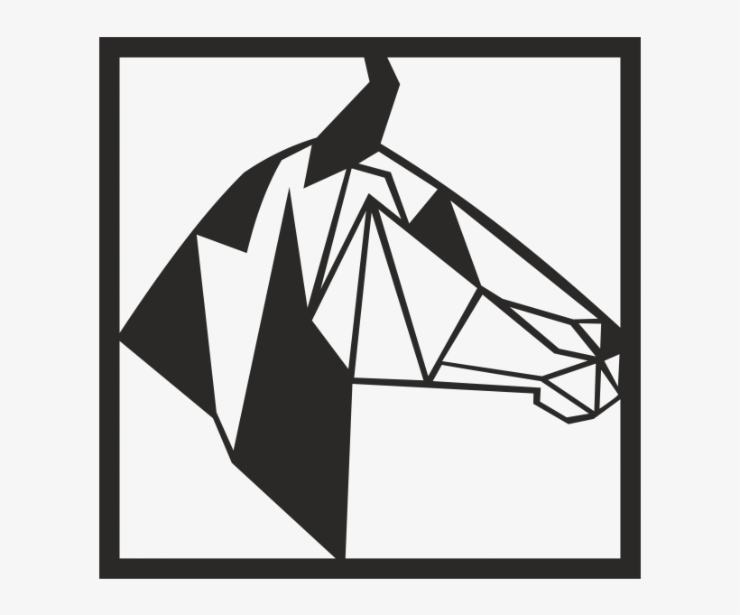 Metal Animal Figur Horse Head Wall Art Decor Portraits - Triangle, transparent png