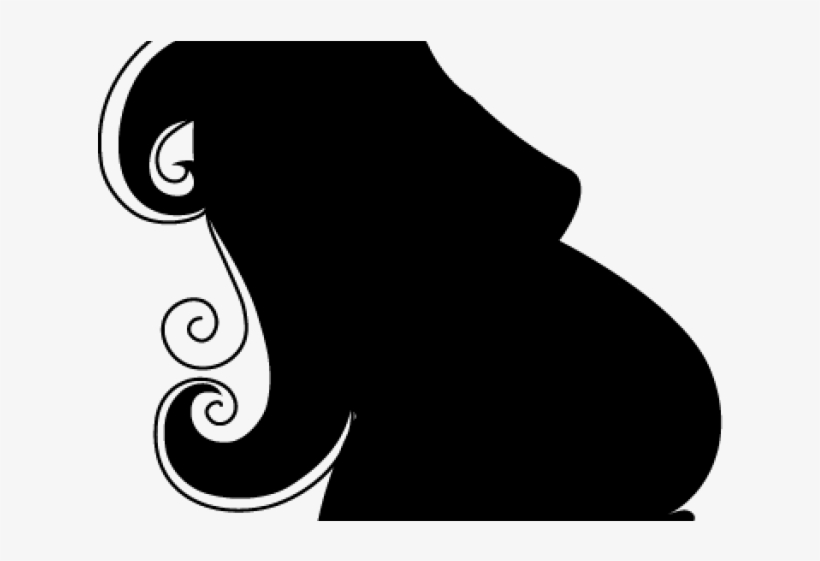 Silueta De Mujer Embarazada Png, transparent png