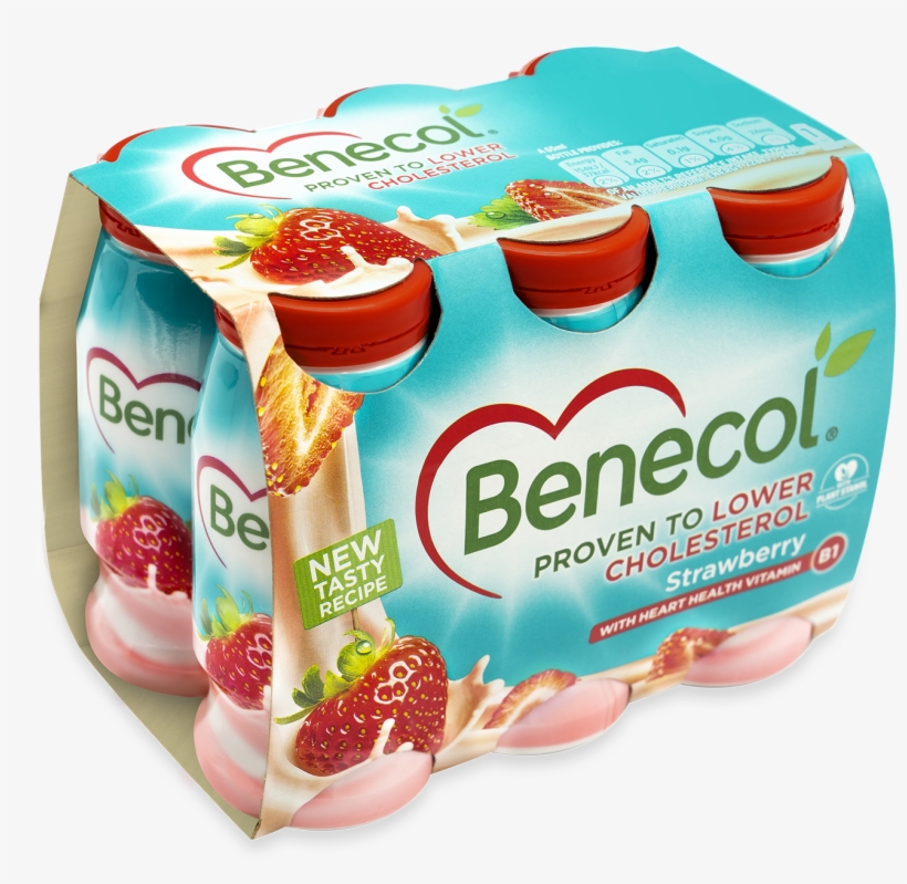 S Trawberry Flavoured Yogurt Drink With Added Plant - Benecol, transparent png