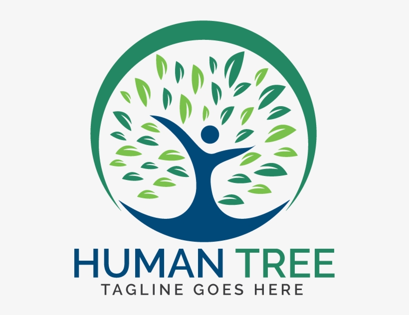 Human Tree Logo Design - Graphic Design, transparent png