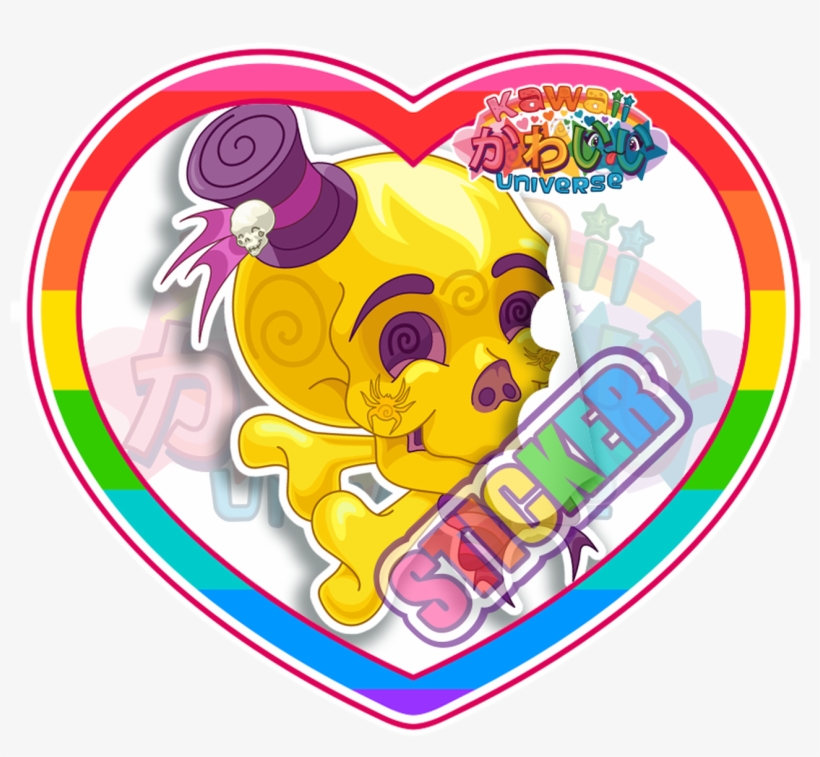 Cute Yellow Skull Sticker - Sushi, transparent png