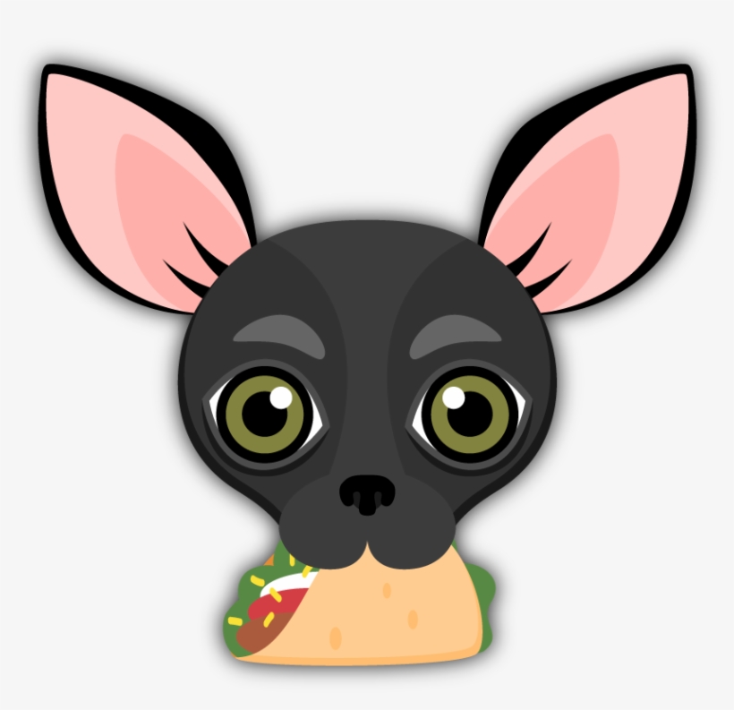 Black Chihuahua Emoji Stickers For Imessage Are You - Chihuahua Emoji Black Grey, transparent png