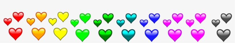 #colourful #hearts #rainbow #divider #header #textline, transparent png