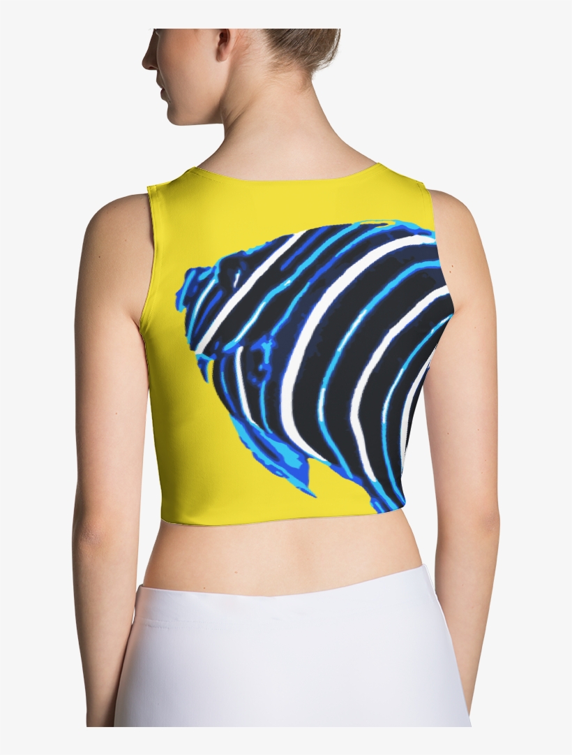 Yellow Fish Out Of Water Sublimation Crop Top - Crop Top, transparent png