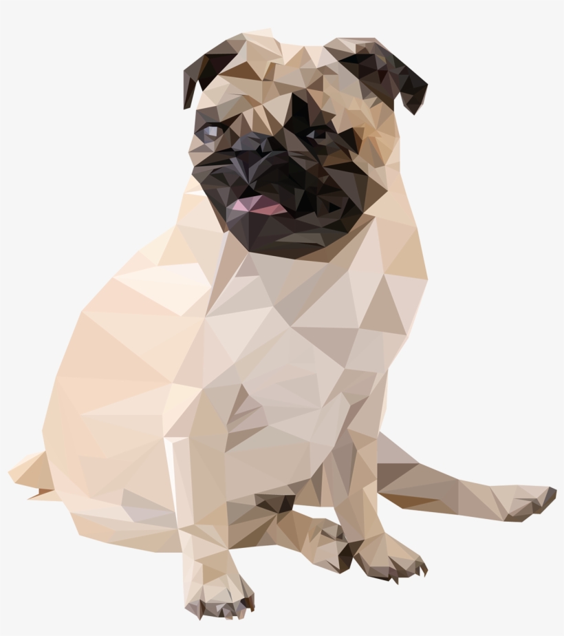 Triangle Png Tumblr - Geometric Pug, transparent png